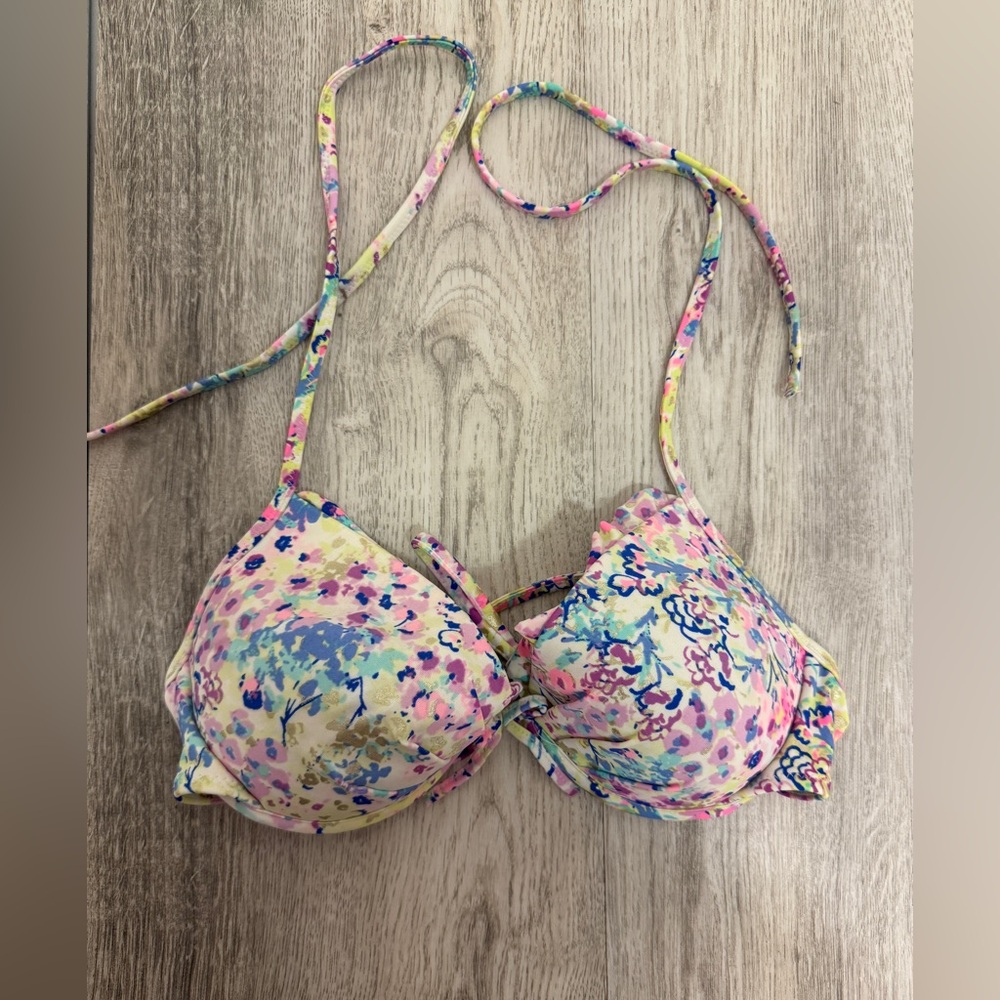 Floral Multicolor Women's Bikini Top